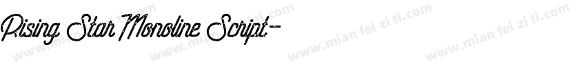 Rising Star Monoline Script字体转换